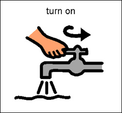 step 1 turn on water