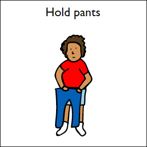 step 1 hold pants
