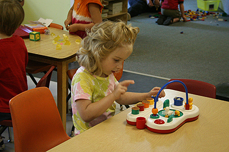 Child playing alone