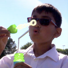 picture of child wearing sunglasses