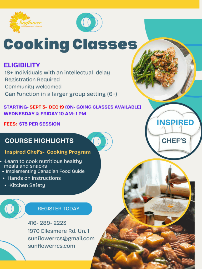 Cooking class flyer