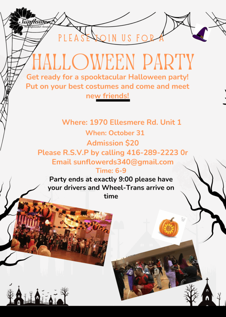 Halloween flyer for Sunflower DS 