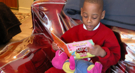 Photo of child reading