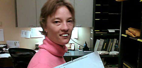 Photo of Jenny in the office