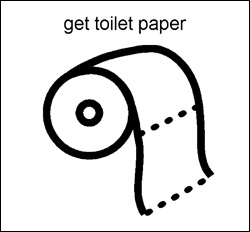 step 4 get toilet paper