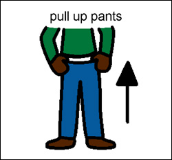 Pull Up Pants Outline for Classroom / Therapy Use - Great Pull Up Pants  Clipart