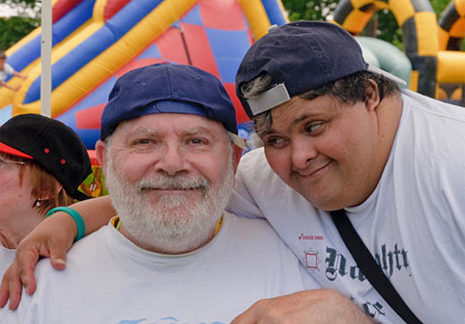 two people at fun fair